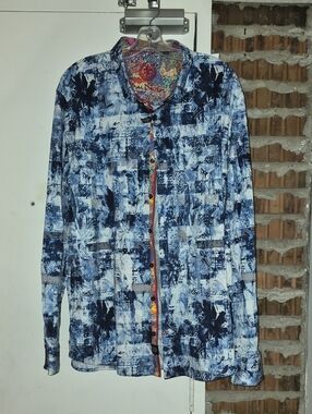 Au Noir Gomera Indigo Shirt Men Size 2XL XXL NWT NEW